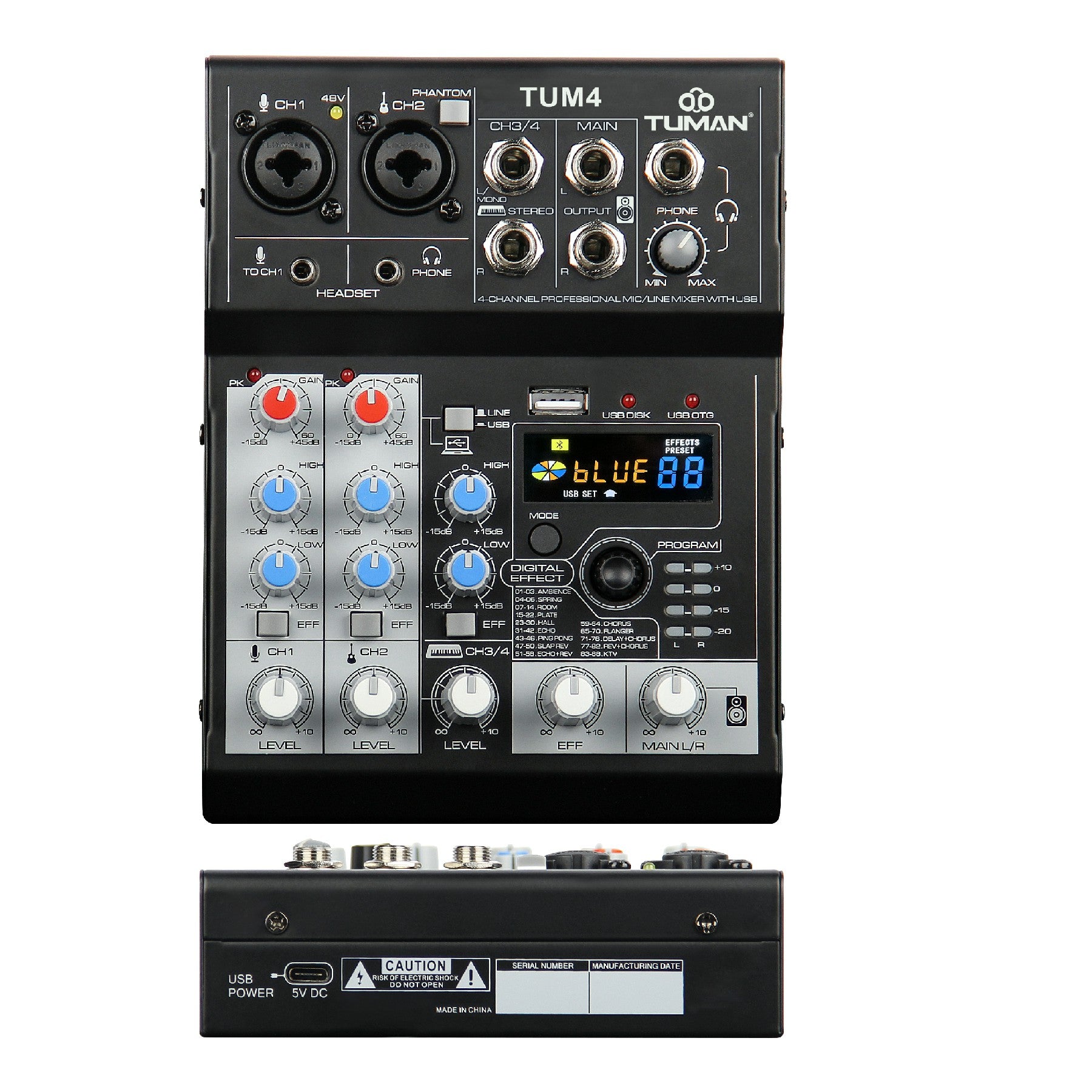 TUMAN Premium mic preamp provides high resolution sound TUM4